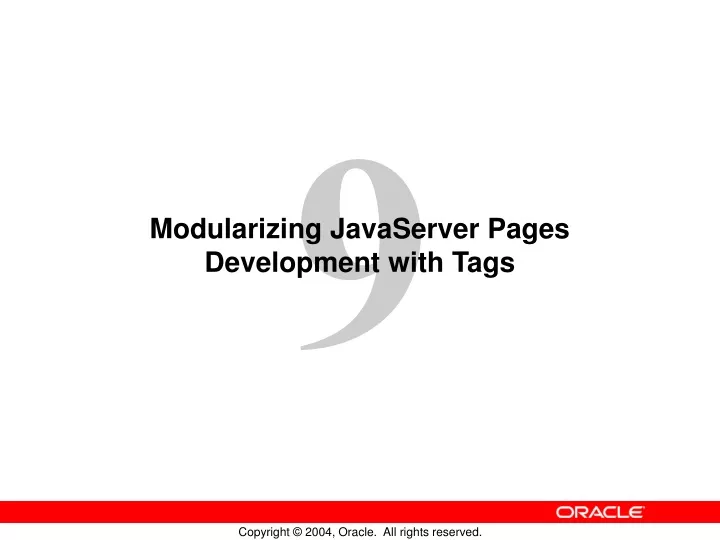 modularizing javaserver pages development with tags