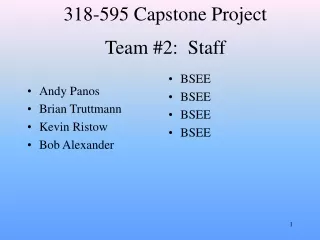 Team #2:  Staff