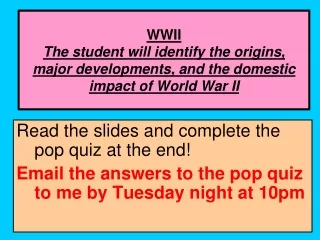 Read the slides and complete the pop quiz at the end!