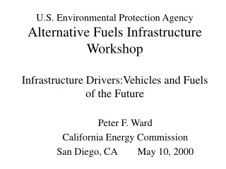 Peter F. Ward California Energy Commission San Diego, CA        May 10, 2000