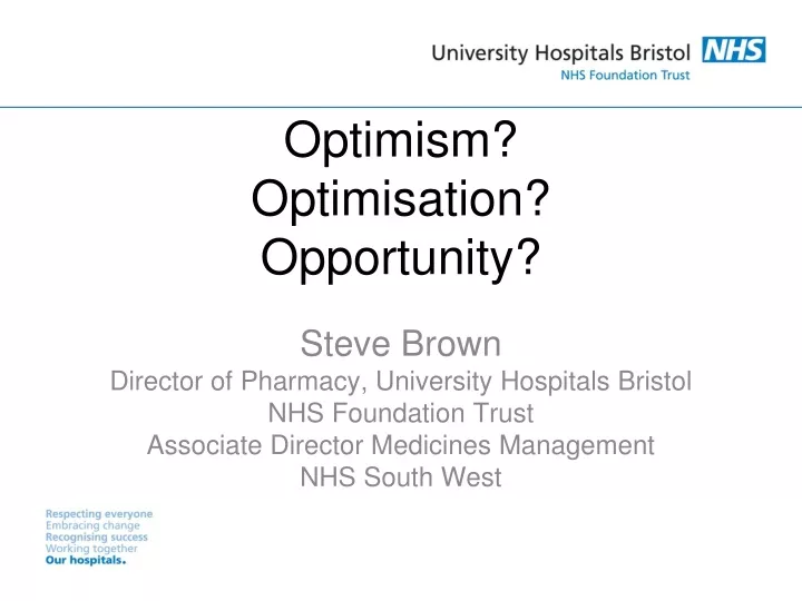 optimism optimisation opportunity
