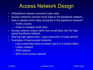 Access Network Design