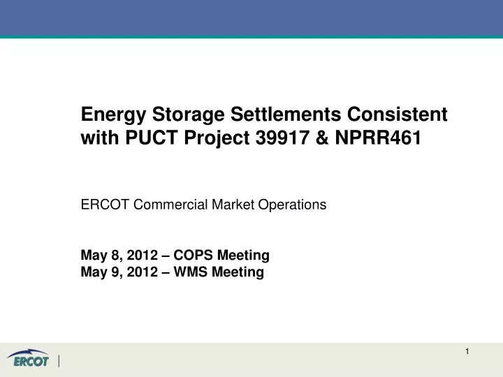 energy storage settlements consistent with puct