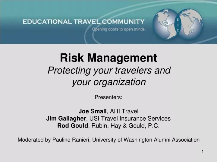risk management protecting your travelers