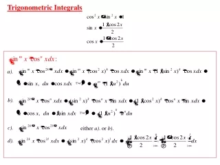 trigonometric integrals