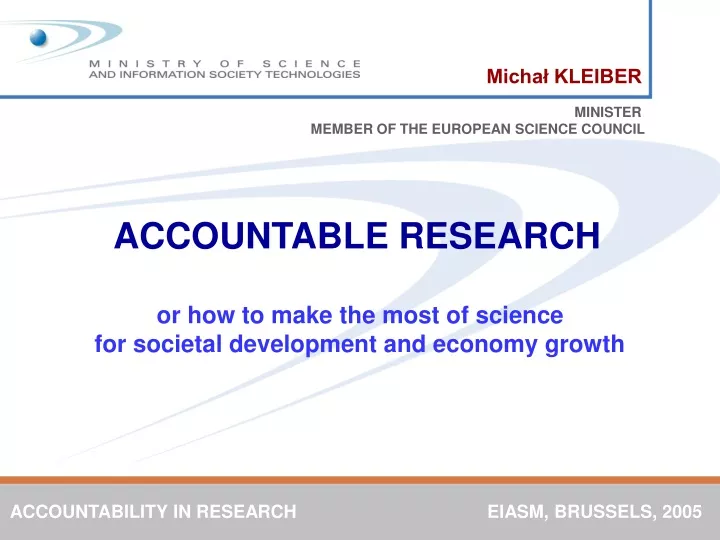 accountable research