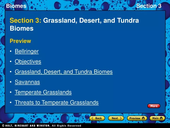 section 3 grassland desert and tundra biomes