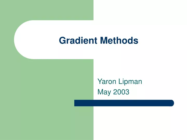 gradient methods