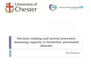 Decision-making and mental processes: Assessing capacity in borderline personality disorder