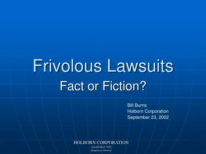 frivolous lawsuits