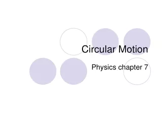 Circular Motion