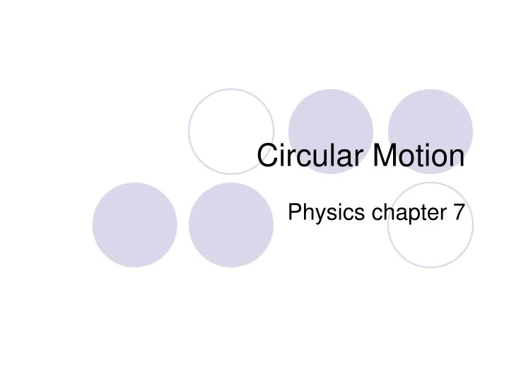 circular motion