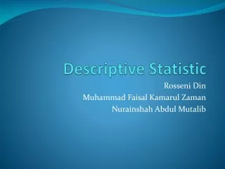 Descriptive Statistic