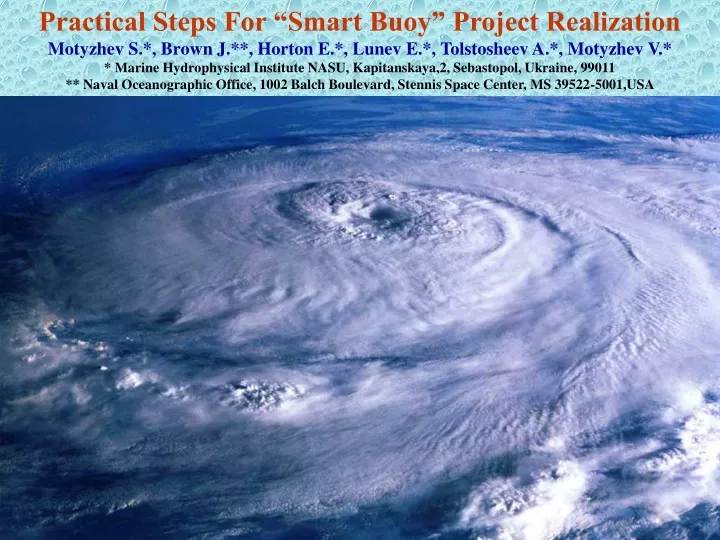 practical steps for smart buoy project