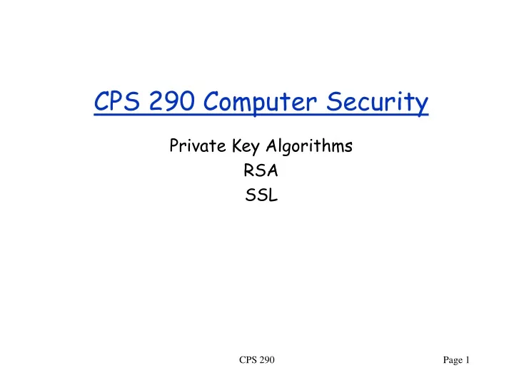 cps 290 computer security