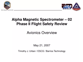 Alpha Magnetic Spectrometer – 02 Avionics Outline