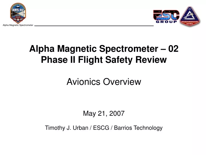 alpha magnetic spectrometer 02 phase ii flight
