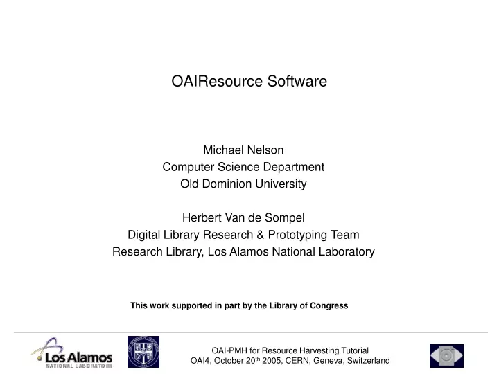 oairesource software