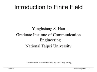 Introduction to Finite Field
