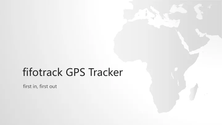 fifotrack gps tracker