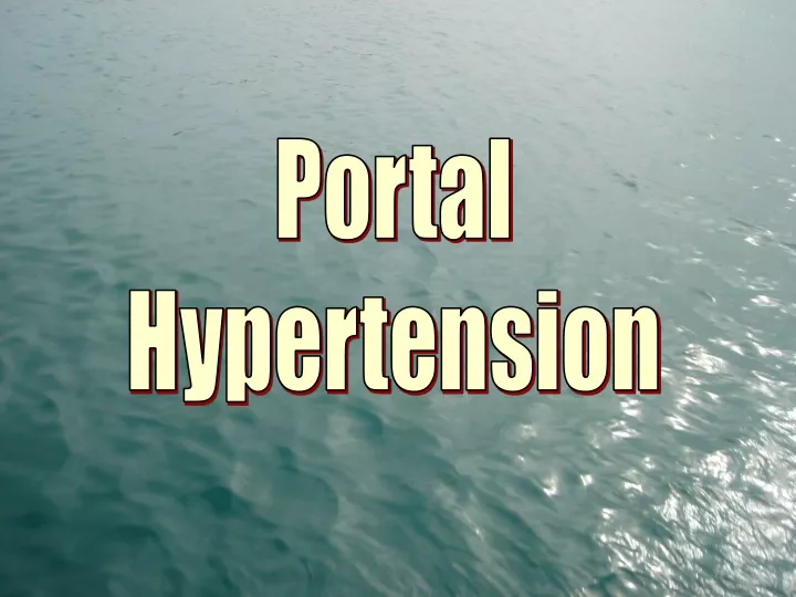 portal hypertension