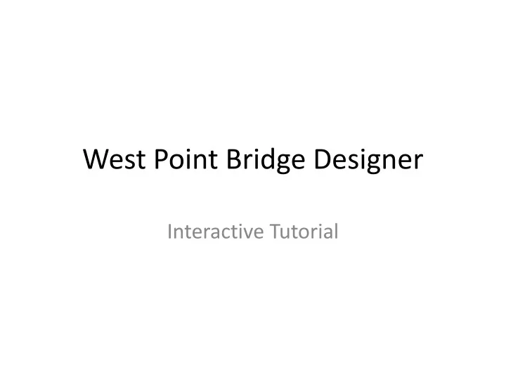 west point bridge designer