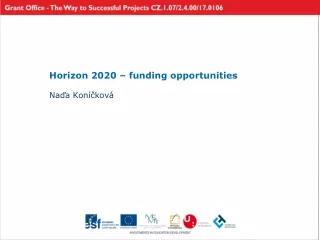 Horizon 2020 – funding opportunities