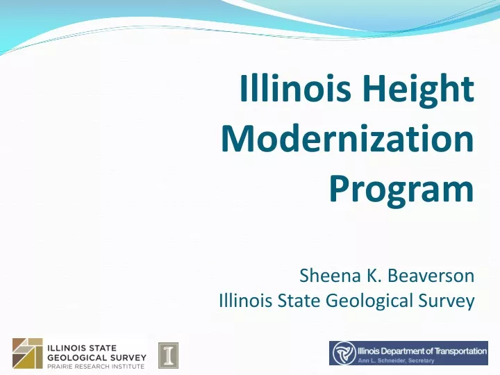 illinois height modernization program sheena k beaverson illinois state geological survey