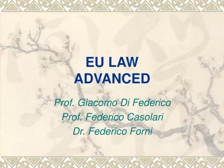 eu law advanced
