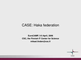 CASE: Haka federation
