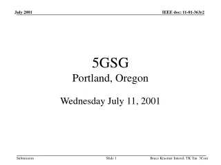5GSG Portland, Oregon
