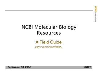 NCBI Molecular Biology Resources