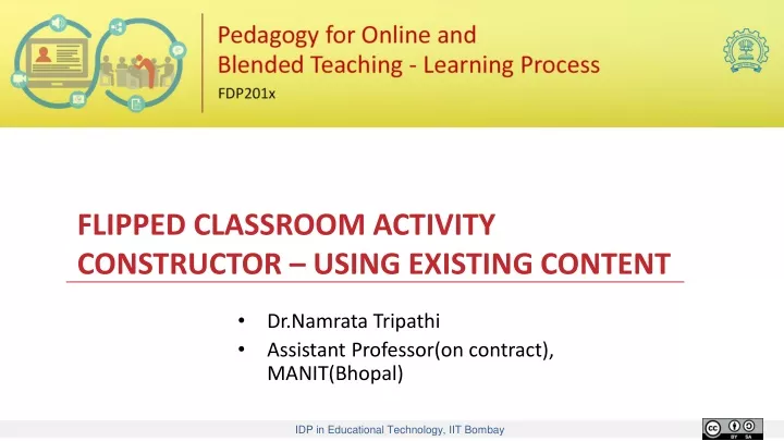 flipped classroom activity constructor using existing content