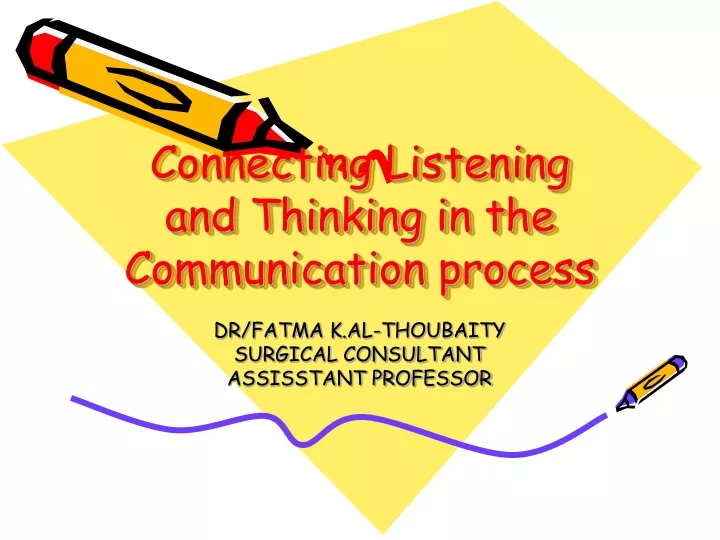 connecting listening and thinking in the communication process