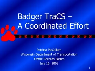 Badger TraCS –  A Coordinated Effort