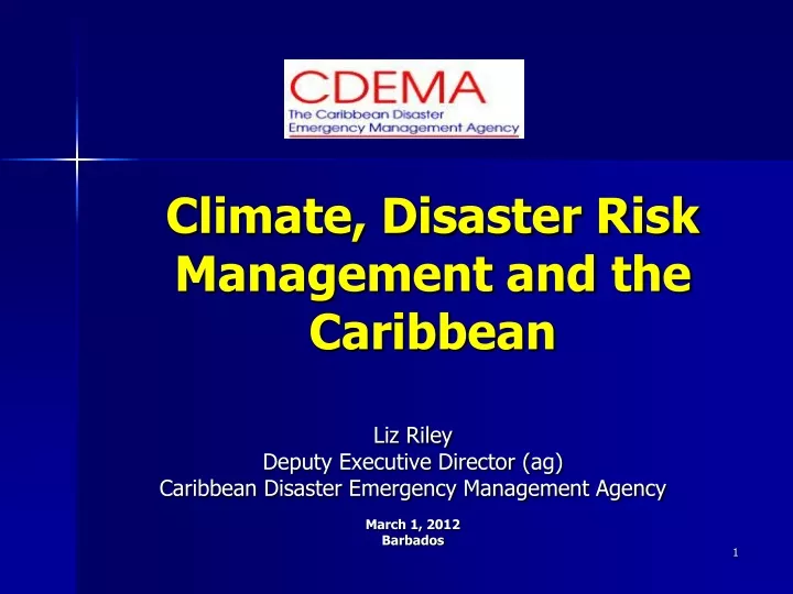climate disaster risk management and the caribbean