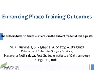 Enhancing Phaco Training Outcomes