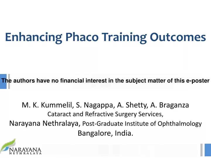 enhancing phaco training outcomes
