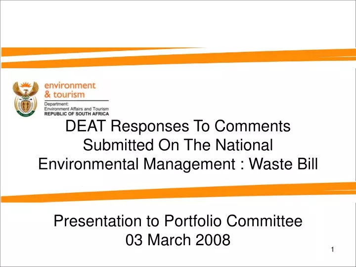 deat responses to comments submitted