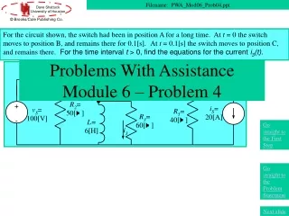 Problems With Assistance Module 6 – Problem 4