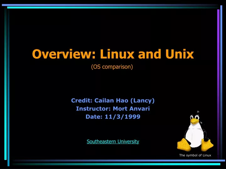 overview linux and unix