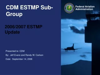 CDM ESTMP Sub-Group