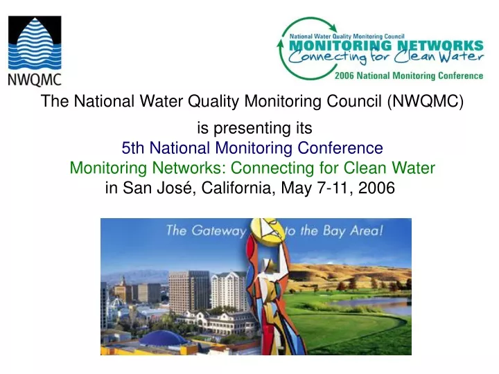 the national water quality monitoring council