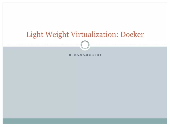 light weight virtualization docker