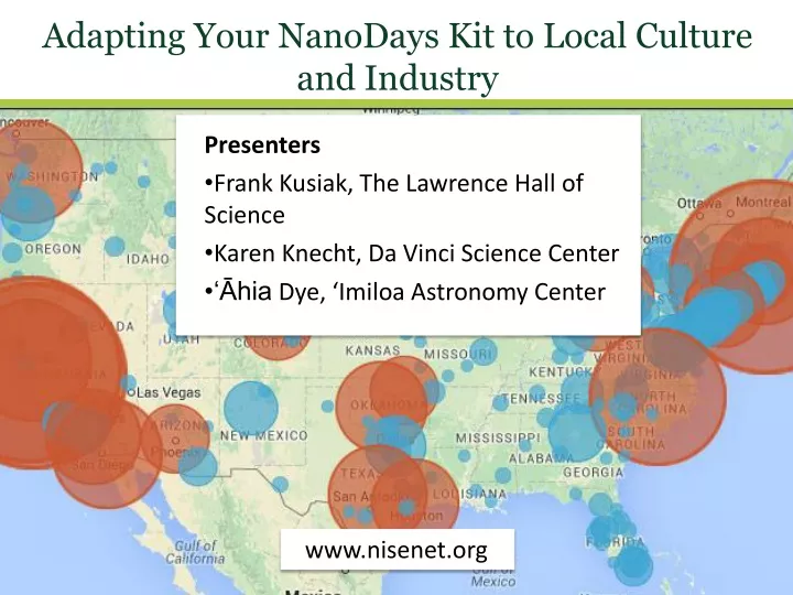 adapting your nanodays kit to local culture and industry