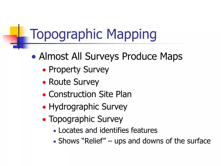 topographic mapping