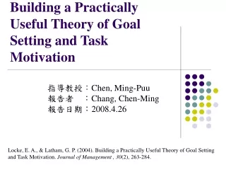 Building a Practically Useful Theory of Goal Setting and Task Motivation