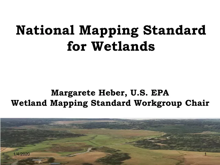 national mapping standard for wetlands