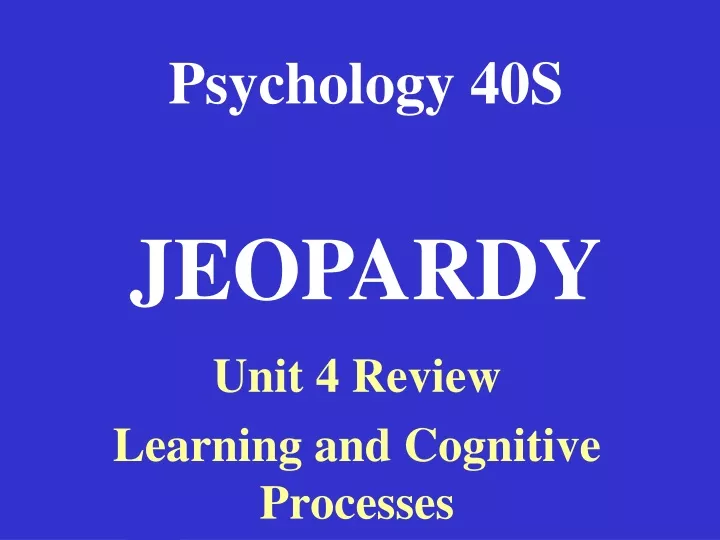 psychology 40s