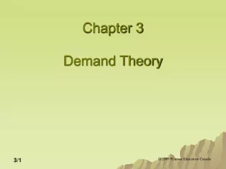 Chapter 3 Demand Theory